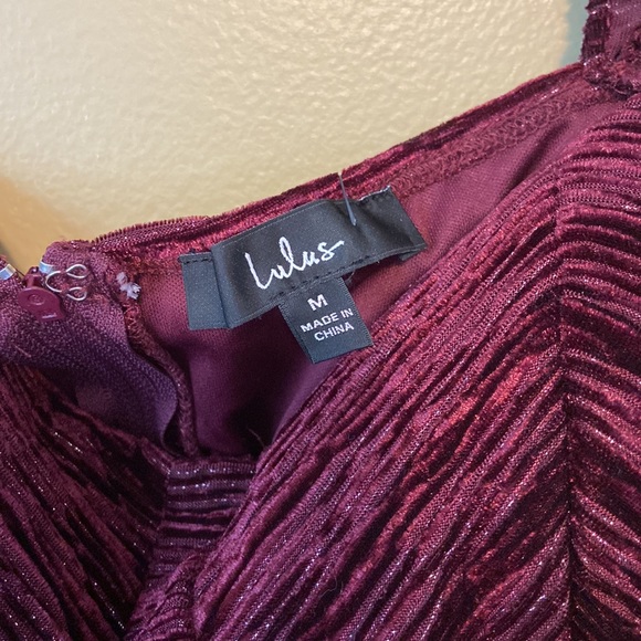 Celebrate with Me Burgundy Velvet Bustier - Picture 3 of 4